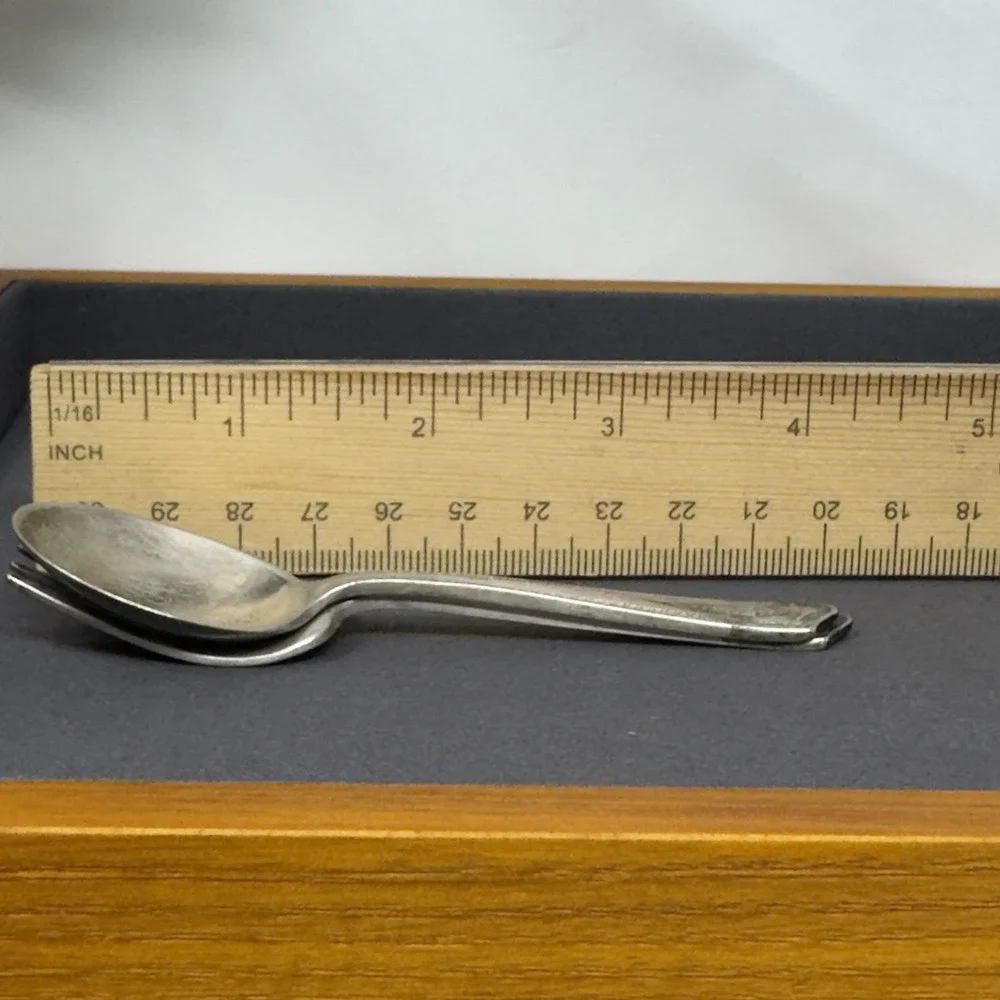 Vintage Antique Stratford Plate Special Toddler / Child Spoon and Fork Set 4